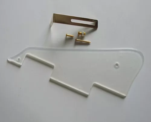 Clear LP Guitar Pickguard Transparent Scratch Plate w/ Gold Bracket for Les Paul
