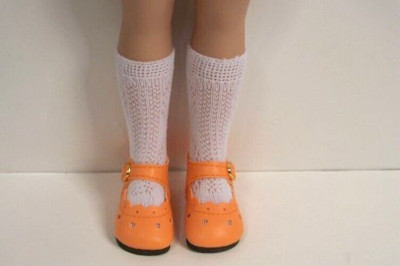 Orange Mini Heart Cut Out Doll Shoes For 14'' Robert Tonner Betsy McCall (Debs)