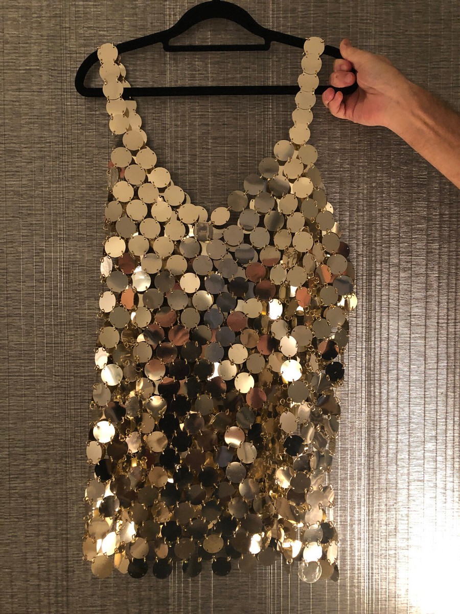 パコラバンヌ ヴィンテージ ゴールドディスク ドレス Paco Rabanne Vintage 1996 Gold Disc Dress | eBay