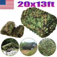 20x13ft Military Camo Netting Camouflage Net Cutable Camping Hunting Sunshade