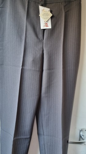 Pantalone donna Slimma Comfort Fit gessato grigio e blu a righe taglia 12 - Foto 6 di 10