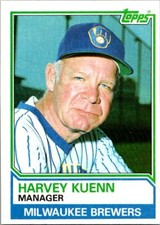 1983 Topps #726 Harvey Kuenn