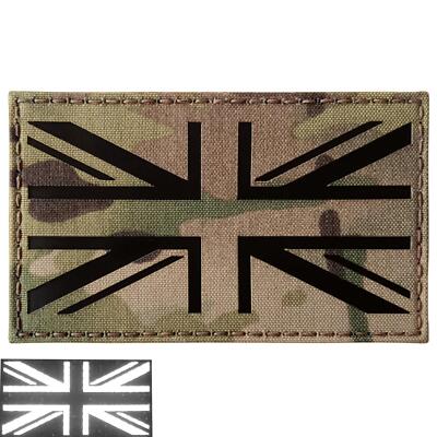 Large 3x5 Union Jack UK flag infrared IR multicam morale laser fastener patch