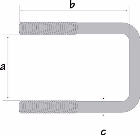 Trailer Frame U-Bolt 3//8/" x 3 X 2 1//2/" Ubolt 3//8/" Diameter 3//8x321//2