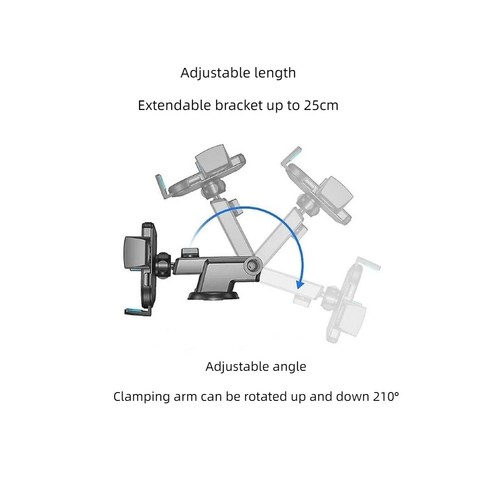 Soporte para teléfono de coche ángulo ajustable sujeción automática tablero de instrumentos montaje universal - Imagen 7 de 7