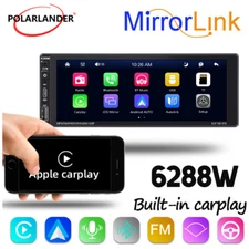 6.9" Android auto Wireless Carplay Touch Screen Car Stereo Radio 1 Din Bluetooth