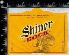 Shiner Bock Beer Label - TEXAS