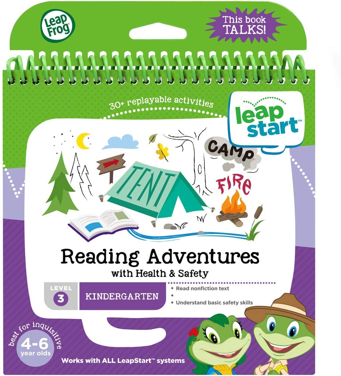 LeapFrog LeapStart Kindergarten Activity Book Reading Adventures and Health  & S for sale online | eBay