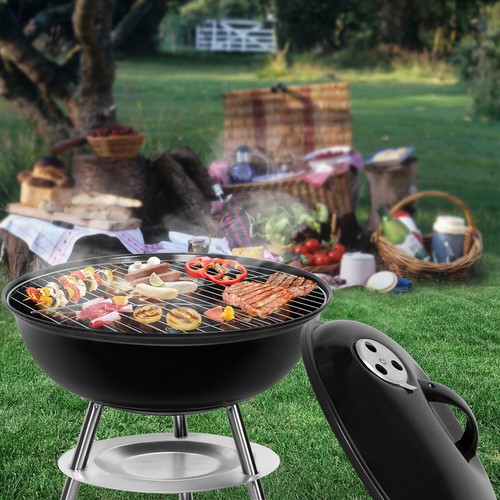 Holzkohlegrill Picknickgrill Kugelgrill BBQ Campinggrill Standgrill Tischgrill - Bild 2 von 8