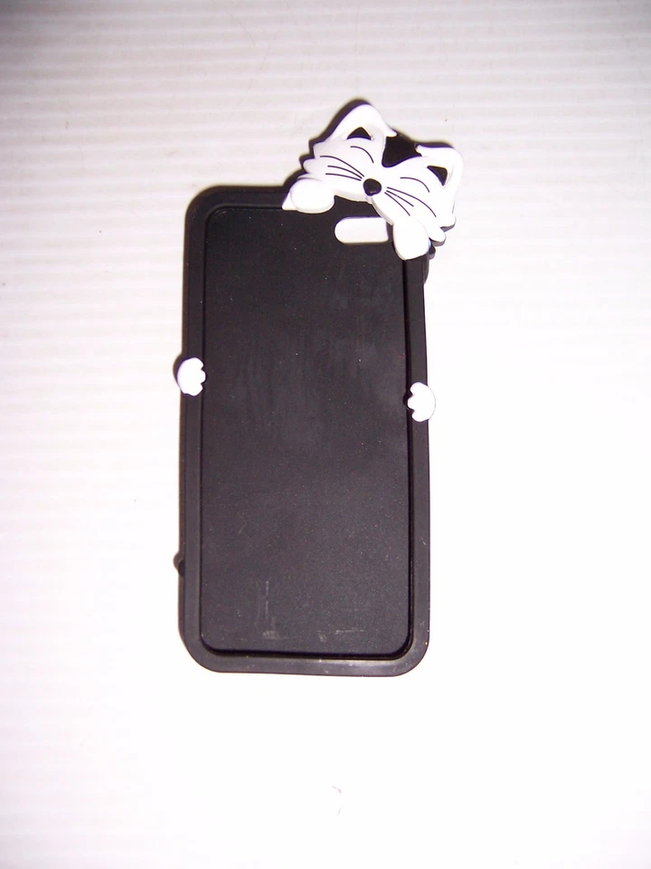 Claire's Black & White Kitty Cat Rubber Case iPhone 5 NEW! - Изображение 4 из 4