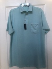 Men  s Simply Southern SP19 Russell Green Striped Golf Polo NWTLarge