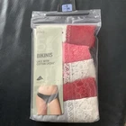 Marks & Spencer Ladies 5pk  Supersoft Lace Bikini  knickers Size 8 multi
