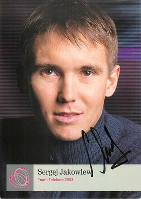 Sergei Yakovlev autograph card Team Telekom 2003 cycling