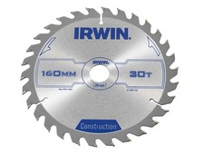 Image of IRWIN® Construction Circular Saw Blade 160 x 20mm x 30T ATB IRW1897192