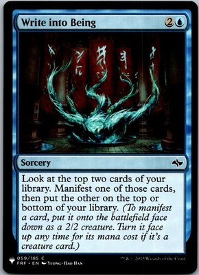 Write into Being The List Reprints NM Normal