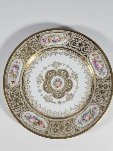 France Limoges Wm. Guerin France Hand Painted Flowers Plate 8.5” /1890 - Picture 9 of 14