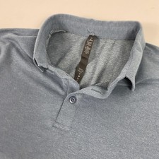 Lululemon Polo Shirt Mens XL Blue Metal Vent Tech Performance Golf Athletic