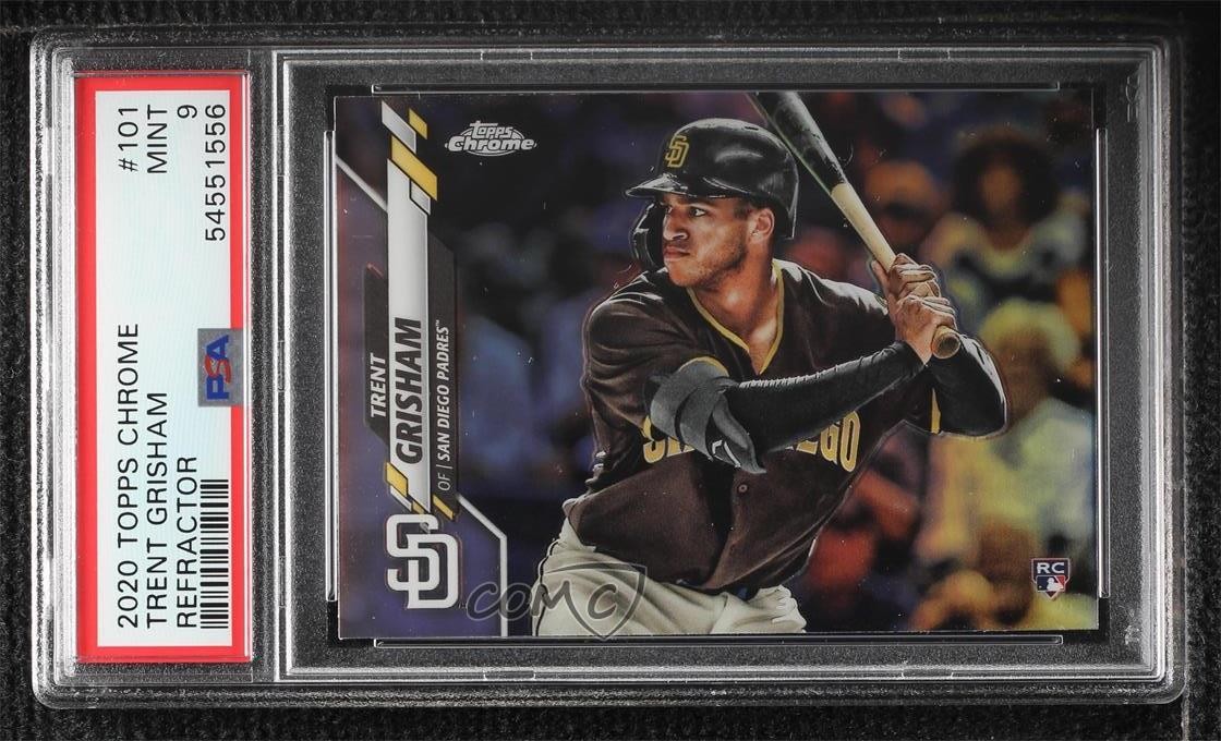 2020 Topps Chrome Refractor Trent Grisham #101 PSA 9 MINT 3do