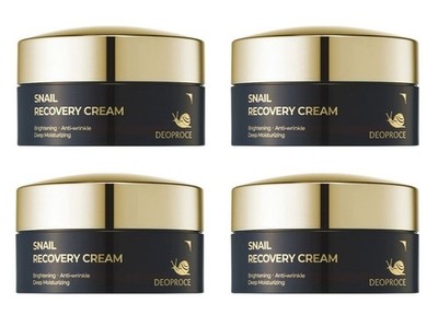 Deoproce Snail Moisture Cream 100g x 4ea Hydrating Facial Skin Care Set