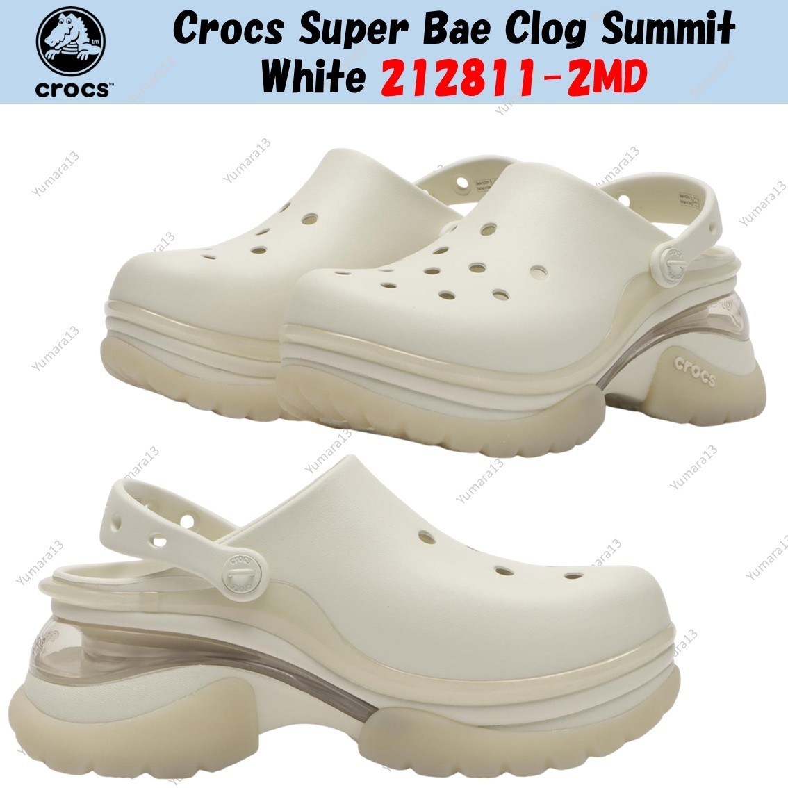 m 様 Crocs Super Bae Clog Summit White 212811-2MD Unisex Size | eBay