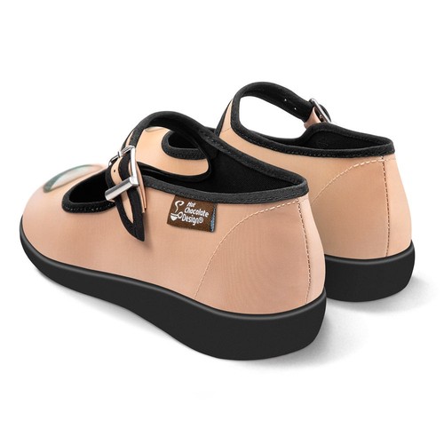 Scarpe da donna Mary Jane UK 8 Wink Eye Print ballerine vegane di Hot Chocolate Design - Foto 3 di 7