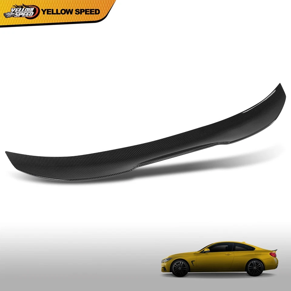 Alerón trasero labio de fibra de carbono aspecto adecuado para BMW Serie 4 F32 430i 2014-2020 Foto 2 de 4