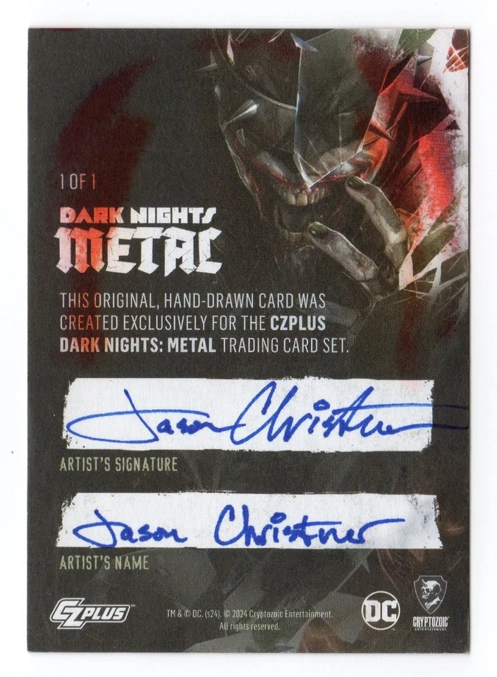 2024 Cryptozoic CZPlus Dark Nights Metal Batman Sketch by Jason Christner - Image 2 of 3