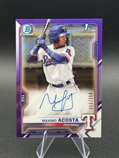 2021 Bowman Chrome Max / Maximo Acosta 1st Auto Purple Refractor Rookie /250