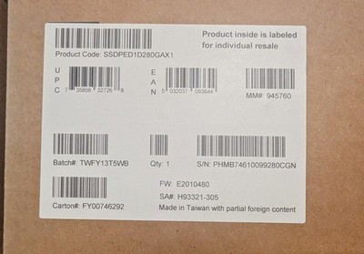 Intel Optane SSD 900P 280GB HHHL PCIe NVMe AIC SSDPED1D280GAX1 NEW SEALED