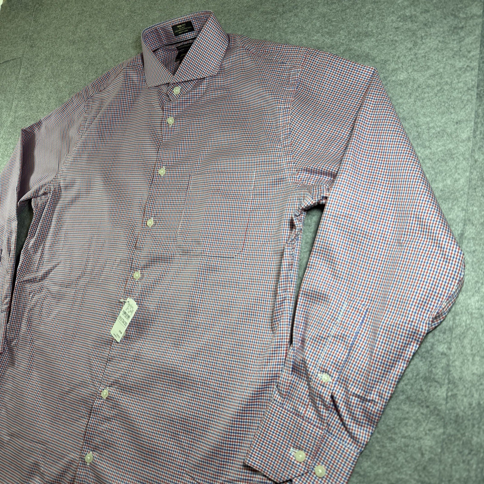 Neiman Marcus Trim Fit Shirt Mens XL Blue Red Geometric Button Up 16.5 34/35 thumbnail 10