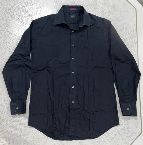 Paul Smith Long Sleeve Button Shirt Men’s 15 38 Black Casual Business Italy