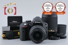 Nikon D3300 Black 24.2 MP DSLR 18-55 55-200 Lenses