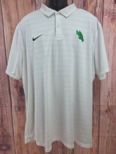 North Texas Mean Green Nike Dri-Fit White Polo Size XXL
