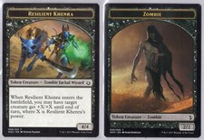 1x Resilient Khenra/Zombie Double-Sided Token - Hour of Devastation - NM