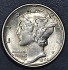 1943 10C MERCURY SILVER DIME KM# 140 Grade: Choice BU A7323