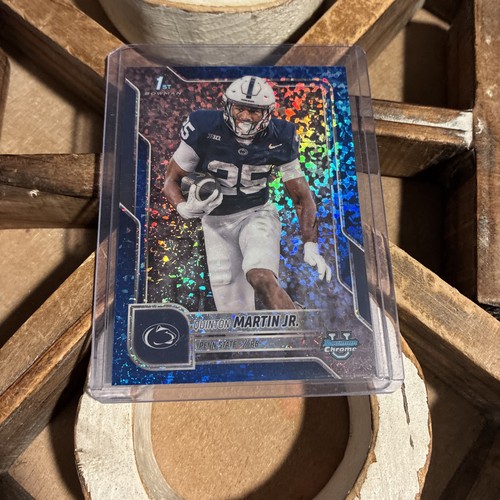 2025 Bowman Chrome University Football Blue Mini-Diamond Refractor Quinton Martin Jr. #167