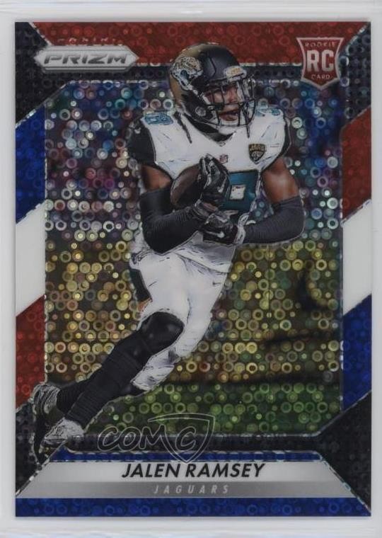 2016 Panini Prizm Rookie Red White & Blue Disco Prizm Jalen Ramsey #291 10k8
