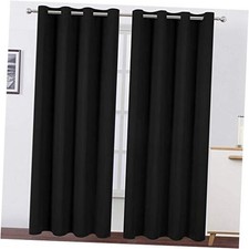 out Curtains 52 x 84 inches Long Curtains Set of 52"W x 84"L Pack of 2 Black