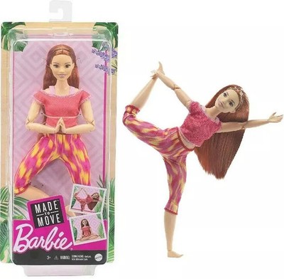 887961954944 Barbie Made to Move. GXF07 / FTG80 Gimnastyczka w różowym stroju Ba