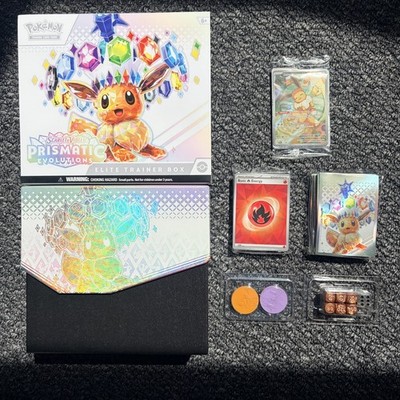 Pokemon TCG: Eevee (173) Prismatic Evolutions Black Star Promo & ETB Zubehör