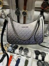 Michael Kors Jet Set Large Women Pochette Ombré Logo Crossbody Bag Black Multi