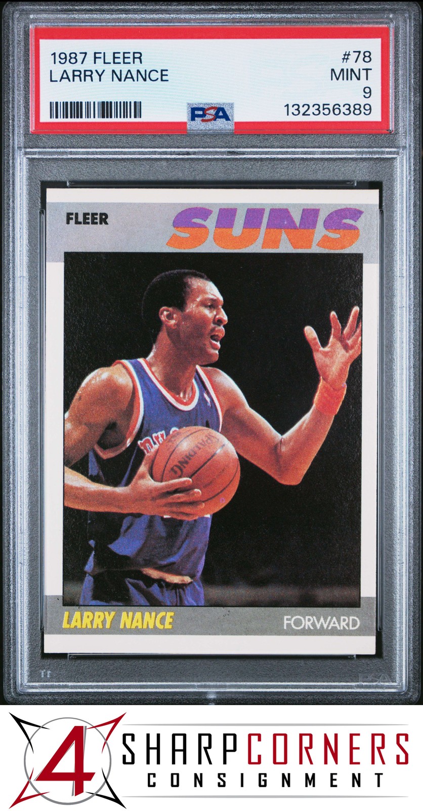 1987 FLEER #78 LARRY NANCE SUNS PSA 9