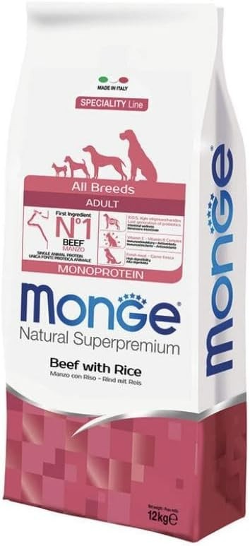 Monge Adult All Breeds al Manzo 12kg: L'Eccellenza del Pet Food Italiano