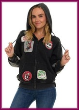 NW DISNEY NIGHTMARE BEFORE CHRISTMAS JACK SKELLINGTON GOTHIC BLACK HOODIE MEDIUM