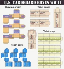 Plus Model 1/35 US Army Cardboard Boxes WWII (13 cartons, 4 types) [Diorama] 382