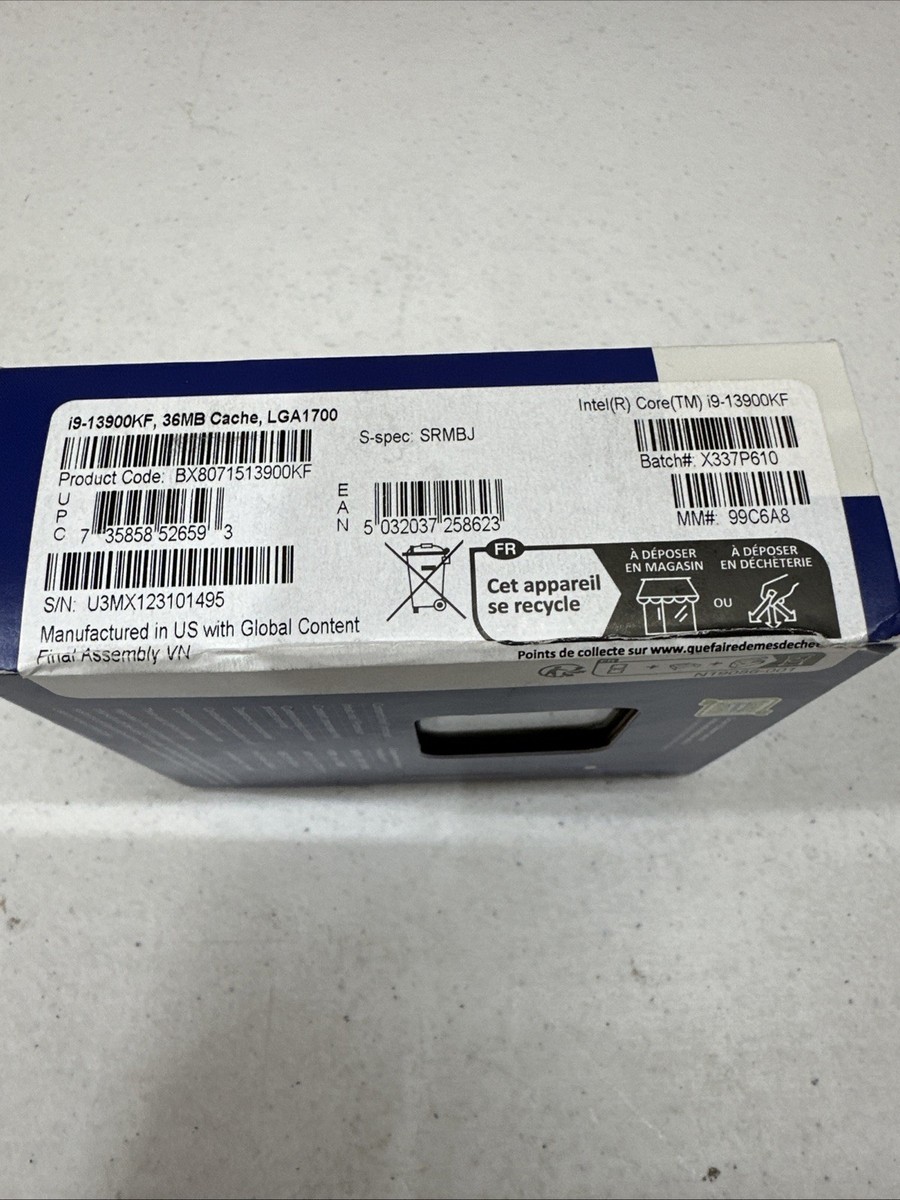Intel Core i9-13900KF Processor (5.8 GHz, 24 Cores, LGA 1700