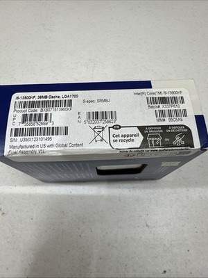 Intel Core i9-13900KF Processor (5.8 GHz, 24 Cores, LGA 1700