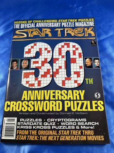 Star Trek 30th Anniversary Crossword Puzzle Magazine Unused - Vintage 1996 - Picture 1 of 2