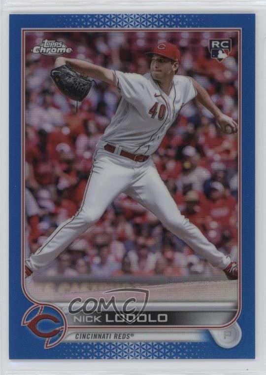 2022 Topps Chrome Update Blue Refractor 187/199 Nick Lodolo #USC123 4d3