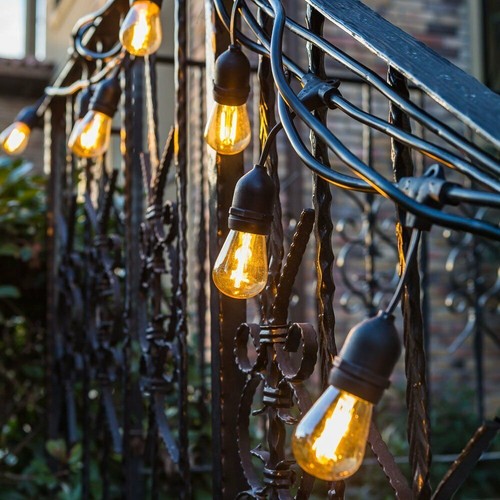 15M HEAVY DUTY FESTOON E27 IP65 WATERPROOF LED OUTDOOR GARDEN STRING LIGHTS 50FT - Picture 7 of 20